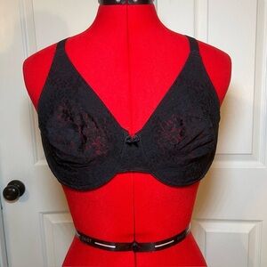 Wacoal Halo Lace Underwired Lace Bra Black 40C - 851205 convertible straps